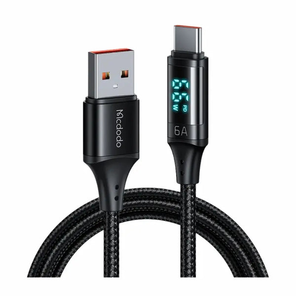 Mcdodo 6A Type C Fast Charging Cable with Digital Display 1.2m