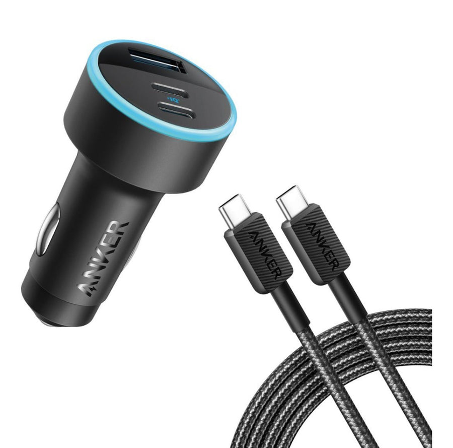 Anker 335 Car Charger 67W with 3ft C-to-C Cable شاحن سيارة مع كيبل
