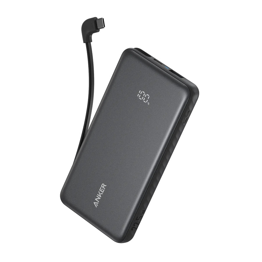 Anker Zolo Powerbank 10000mAh 22.5W Fast Charging Power Bank with Built-in USB-C Cable