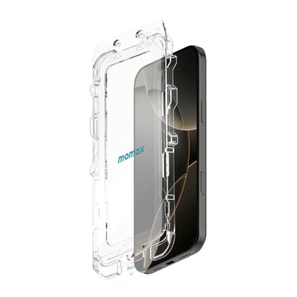 Momax GlassPro+ Ultra Clear HD Tempered Glass iPhone 17 Series Black شاشة حماية للايفون