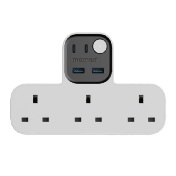 Momax Charge Work Flow T-shaped Extention 3 Socket with USB