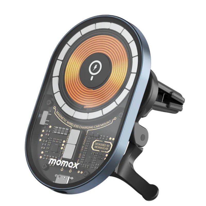 Momax Q.Mag Mount 3 Magnetic Wireless Car Mount Charger 15W شاحن و ستاند