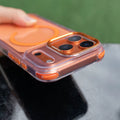 iPhone 17 Pro Max Clear Orange MagSafe Case with Strap - 5