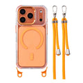 iPhone 17 Pro Max Clear Orange MagSafe Case with Strap - 1