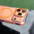 iPhone 17 Pro Max Clear Orange MagSafe Case with Strap - 4