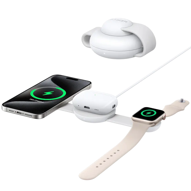 Anker MagGo Wireless Charging Station (3-in-1, Foldable Pad)