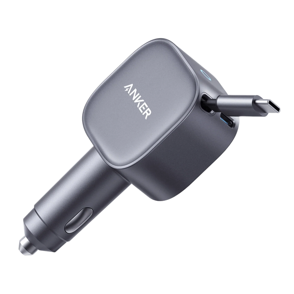 Anker Nano Car Charger 75W USB-C Port with Built-In USB-C Cable