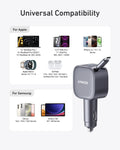 Anker Nano Car Charger 75W USB-C Port with Built-In USB-C Cable - 6