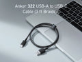 Anker 322 USB-A to USB-C Braided Cable 3ft - 5