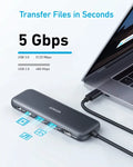 Anker 5-in-1 Multi-Port Adapters USB-C Connector with 4K HDMI & 100W Power Charger - 3