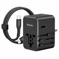 MCDODO 45W 3C+1A Universal Travel Adapter((UK/US/EU)+60W C to C cable 1m - 1