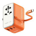 Momax World+ 25W 3-Port with Built-in USB-C Cable + AC Travel Adaptor - 3