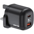 Green Lion Q- SERIES UK Plug GaN Charger USB-C&A Port PD35W+ QC3.0 - 1