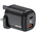 Green Lion Q-Series UK Plug USB-C & USB-A - 1