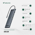 Green Lion 12 in 1 4K HDMI Ethernet USB-C HUB - 5