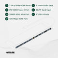 Green Lion 12 in 1 4K HDMI Ethernet USB-C HUB - 7