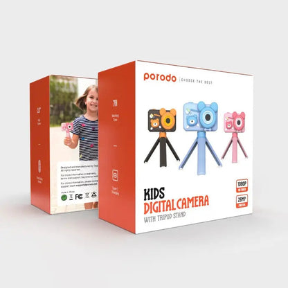 Porodo Kids Digital Camera with Tripod Stand 26MP 1080P 400mAh كامرة اطفال