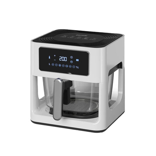 Porodo LifeStyle 5L Glass Pot Air Fryer - White SKU: PD-LFGPAF5L-WH