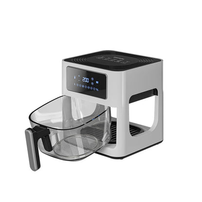 Porodo LifeStyle 5L Glass Pot Air Fryer - White SKU: PD-LFGPAF5L-WH