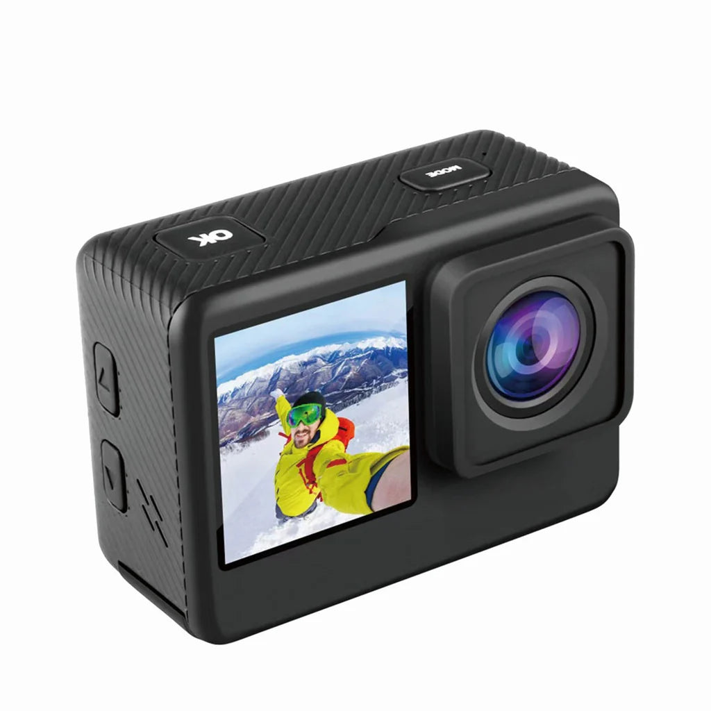 Porodo Lifestyle Waterproof 4K Action Camera 900mAh - Black كامرة بدقة عالية