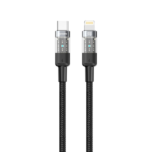 Porodo Braided 30W PD C to Lightning Fast Charging Cable with Transparent Head 1.2M