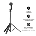 Momax 1-Snap Pole Magnetic Tripod Selfie Stick with Wireless Remote - 5