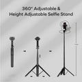Momax 1-Snap Pole Magnetic Tripod Selfie Stick with Wireless Remote - 6