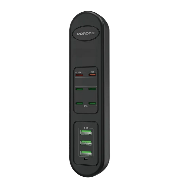 Porodo 50W PDx6 USBx3 Fast Charging Strip UK (2m Wire)