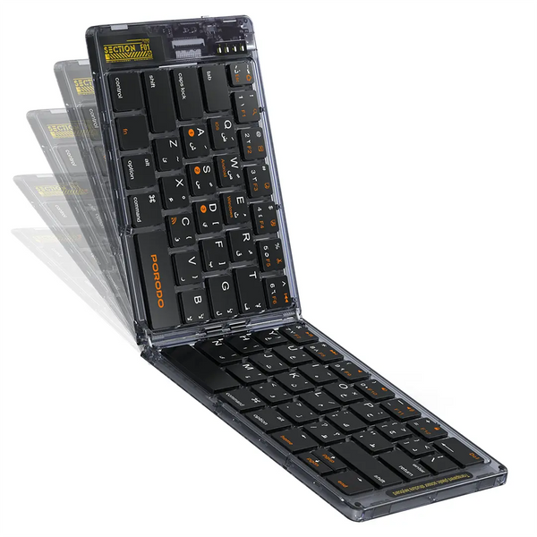 Porodo Transparent Bluetooth Folding Keyboard