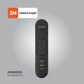 Porodo 50W PDx6 USBx3 Fast Charging Strip UK (2m Wire) - 3