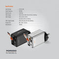 Porodo 42W Retractable 75cm with UK Plug Charger - 5