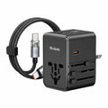 MCDODO 70W 3C+2A Universal Travel Adapter (UK/US/EU)+60W C to C cable 1.2m - 1