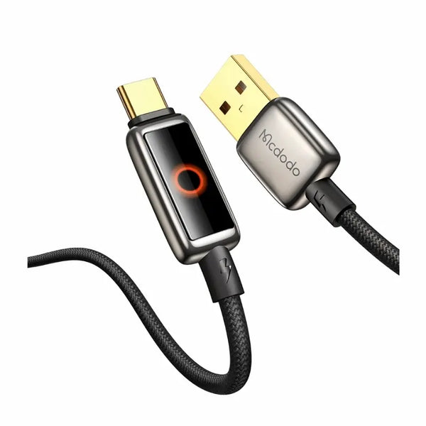 Mcdodo Auto Power Off 6A USB-A to USB-C with Breathing Light LED Display Data Cable 1.2m