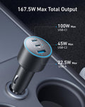 Anker Car Charger 3-Ports 167.5W with 3.3ft - 1 M USB-C Cable - 2