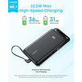 Anker Zolo Powerbank 10000mAh 22.5W Fast Charging Power Bank with Built-in USB-C Cable - 3