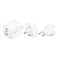 Belkin BoostCharge Pro 3-Port GaN Wall Charger 70W + Travel Adapter Kit - 1