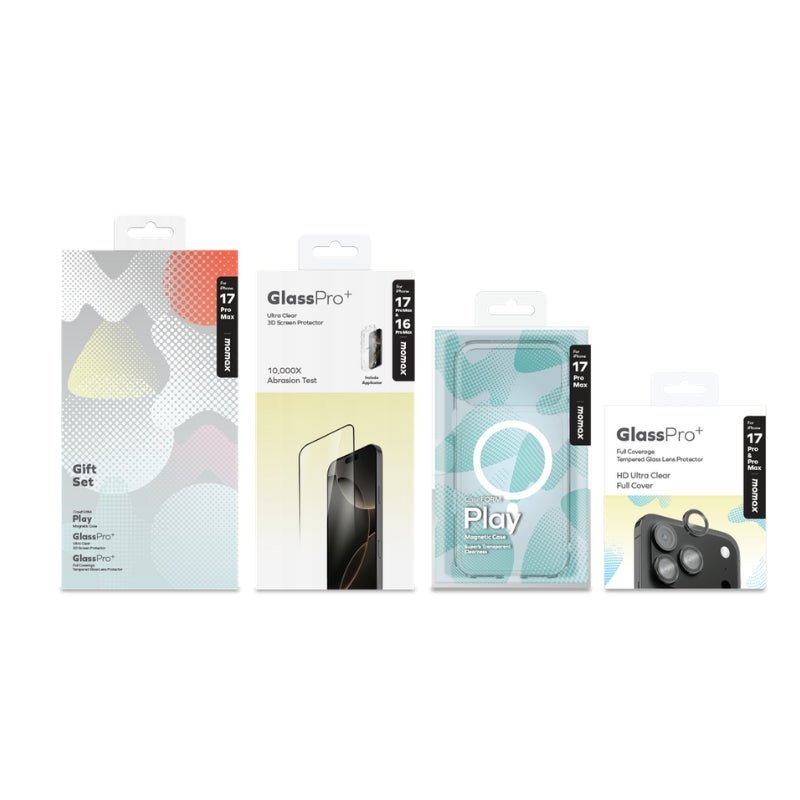 Momax iPhone 17 Pro Max Protection Bundle Set  مجموعة حماية كاملة