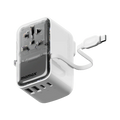 Momax World+ Flow 35W 4-Port with Built-in USB-C Cable + AC Travel Adaptor - 1