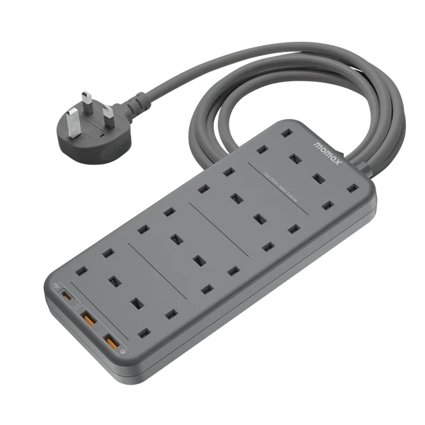 MOMAX ONEPLUG 8-Outlet Power Strip With 2X-USB + PD20W سيار كهربائي