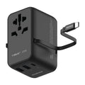 Momax World+ 25W 3-Port with Built-in USB-C Cable + AC Travel Adaptor - 1