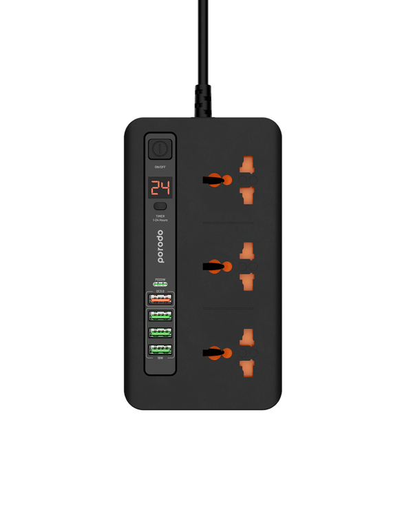 Porodo Multi-Port Power HUB 4 USB-A/USB-C Ultimate Home & Office Kit 2M