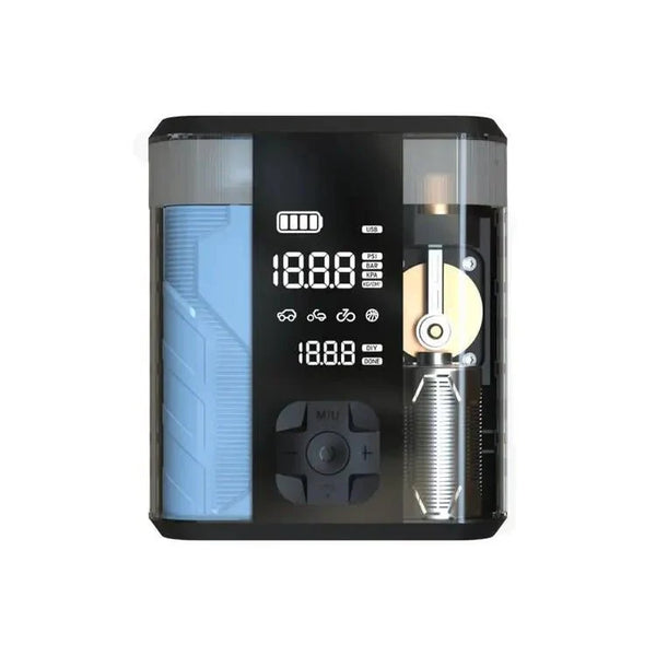 Powerology 8800mAh Multi Functional Jump Starter with Tire Inflator Transparent