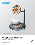 Q.Mag Dual 2 Dual Magnetic Wireless Charging Standستاند ماك سيف من موماكس - 2