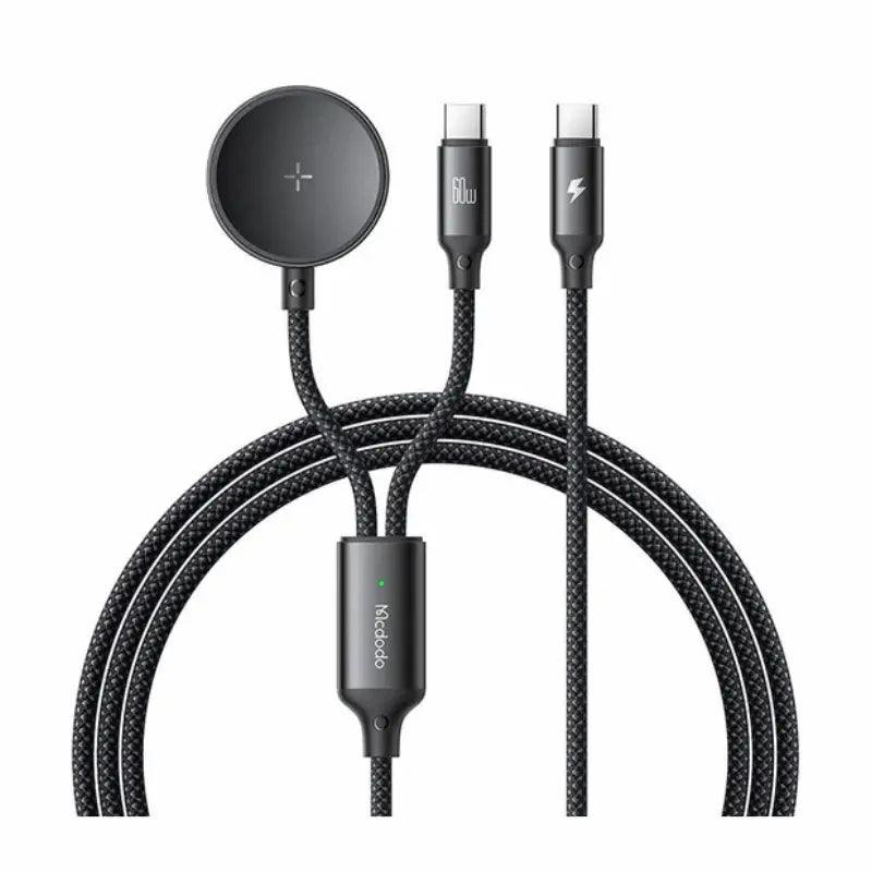 Mcdodo 2 in 1 60W USB-C Charger Cable 1.2m
