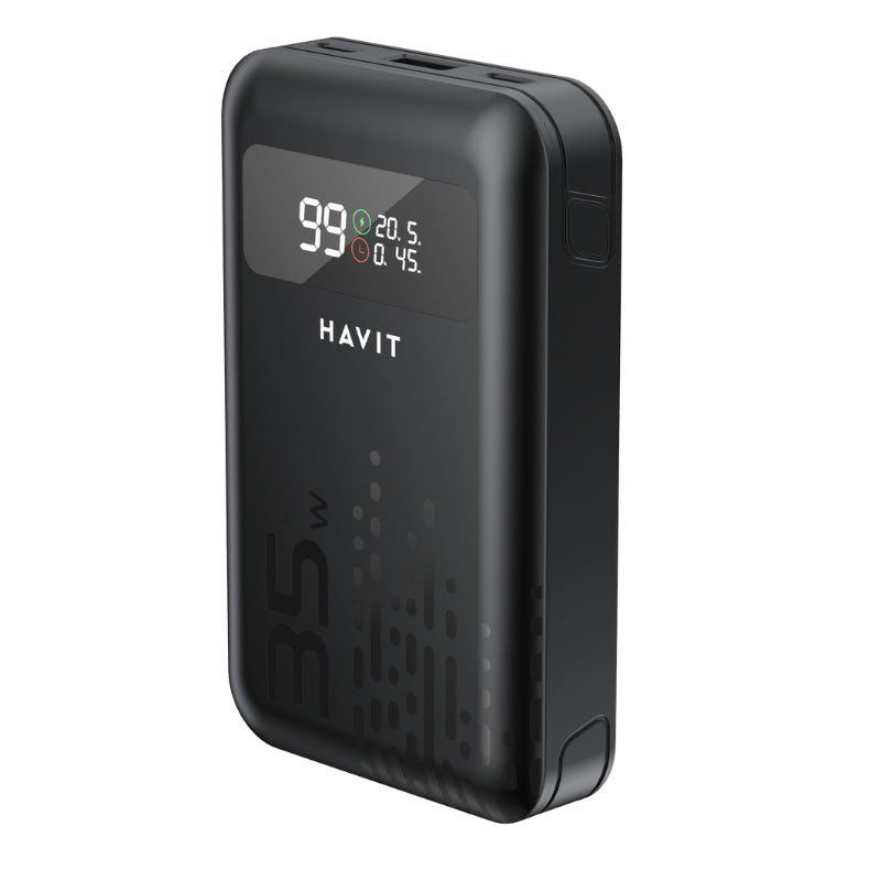 Havit PB5211 Power bank 10200mA 45W with 2 cable شاحن طوارئ